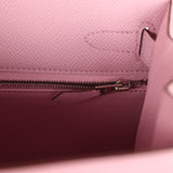 Hermes Kelly Sellier 28 Mauve Sylvestre Epsom Palladium Hardware - Thumbnail View 9