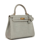 Hermes Kelly Retourne 25 Gris Perle Matte Alligator Gold Hardware - Thumbnail View 2
