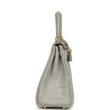 Hermes Kelly Retourne 25 Gris Perle Matte Alligator Gold Hardware - Thumbnail View 3