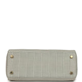Hermes Kelly Retourne 25 Gris Perle Matte Alligator Gold Hardware - Thumbnail View 6