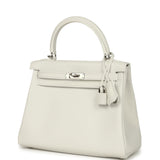 Hermes Kelly Sellier 25 New White Swift Palladium Hardware - Thumbnail View 5