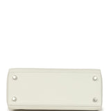 Hermes Kelly Sellier 25 New White Swift Palladium Hardware - Thumbnail View 6