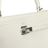 Hermes Kelly Sellier 25 New White Swift Palladium Hardware - Thumbnail View 7