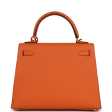 Hermes Kelly Sellier 25 Orange Epsom Gold Hardware - Thumbnail View 4