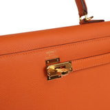 Hermes Kelly Sellier 25 Orange Epsom Gold Hardware - Thumbnail View 7