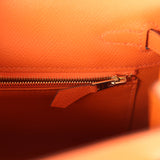 Hermes Kelly Sellier 25 Orange Epsom Gold Hardware - Thumbnail View 9