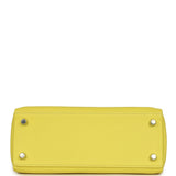 Pre-owned Hermes Kelly Retourne 25 Lime Swift Palladium Hardware - Thumbnail View 6