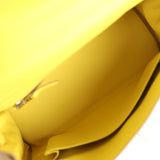 Pre-owned Hermes Kelly Retourne 25 Lime Swift Palladium Hardware - Thumbnail View 8