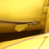 Pre-owned Hermes Kelly Retourne 25 Lime Swift Palladium Hardware - Thumbnail View 9