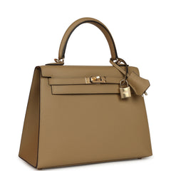 Hermes Kelly Sellier 25 Poussiere Epsom Permabrass Hardware