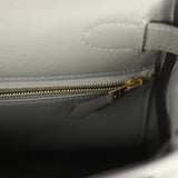 Pre-owned Hermes Kelly Retourne 28 Gris Meyer Evercolor Gold Hardware - Thumbnail View 9