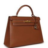 Vintage Hermes Kelly Sellier 32 Gold Epsom Gold Hardware - Thumbnail View 2