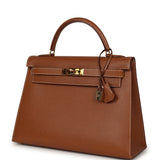 Vintage Hermes Kelly Sellier 32 Gold Epsom Gold Hardware - Thumbnail View 5