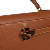 Vintage Hermes Kelly Sellier 32 Gold Epsom Gold Hardware - Thumbnail View 7
