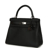 Pre-owned Hermes Kelly Retourne 28 Black Togo Palladium Hardware - Thumbnail View 5