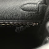 Pre-owned Hermes Kelly Retourne 28 Black Togo Palladium Hardware - Thumbnail View 9