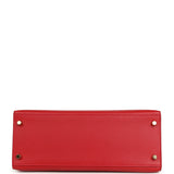 Pre-owned Hermes Kelly Sellier 28 Rouge Casaque Epsom Gold Hardware - Thumbnail View 6