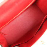 Pre-owned Hermes Kelly Sellier 28 Rouge Casaque Epsom Gold Hardware - Thumbnail View 8
