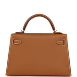 Pre-owned Hermes Kelly Sellier 20 Gold Epsom Gold Hardware - Thumbnail View 4