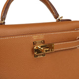 Pre-owned Hermes Kelly Sellier 20 Gold Epsom Gold Hardware - Thumbnail View 7
