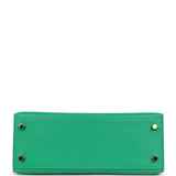 Pre-owned Hermes Kelly Sellier 25 Vert Vertigo Chevre Chamkila Gold Hardware - Thumbnail View 6