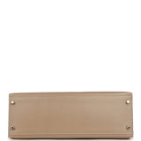 Pre-owned Hermes Kelly Sellier 35 Argile Tadelakt Guilloche Palladium Hardware - Thumbnail View 6