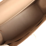 Pre-owned Hermes Kelly Sellier 35 Argile Tadelakt Guilloche Palladium Hardware - Thumbnail View 8