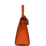 Hermes Kelly Sellier 25 Orange Epsom Palladium Hardware - Thumbnail View 3