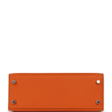 Hermes Kelly Sellier 25 Orange Epsom Palladium Hardware - Thumbnail View 6