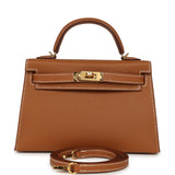 Hermes Kelly Sellier 20 Gold Epsom Gold Hardware - Thumbnail View 1