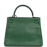 Vintage Hermes Kelly Retourne 28 Vert Benghal Courchevel Gold Hardware - Thumbnail View 4