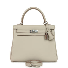 Hermes Kelly Retourne 25 Beton Togo Palladium Hardware