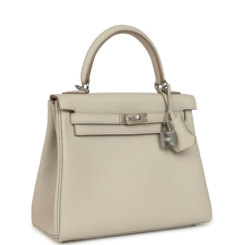 Hermes Kelly Retourne 25 Beton Togo Palladium Hardware