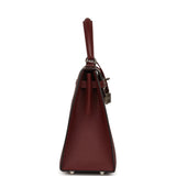 Pre-owned Hermes Kelly Sellier 25 Rouge H Epsom Palladium Hardware - Thumbnail View 3