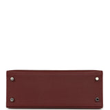 Pre-owned Hermes Kelly Sellier 25 Rouge H Epsom Palladium Hardware - Thumbnail View 6