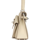 Pre-owned Hermes Kelly Sellier en Desordre 20 Craie Epsom Palladium Hardware - Thumbnail View 5