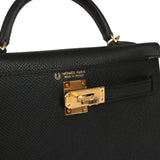 Hermes Special Order (HSS) Kelly Sellier 20 Black Verso Epsom Gold Hardware - Thumbnail View 7