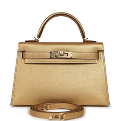 Hermes Kelly Sellier 20 Dore Chevre Chamkilight Permabrass Hardware