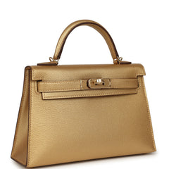 Hermes Kelly Sellier 20 Dore Chevre Chamkilight Permabrass Hardware
