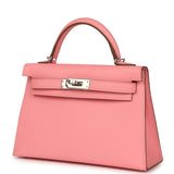 Hermes Kelly Sellier 20 Rose Confetti Epsom Palladium Hardware - Thumbnail View 5
