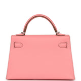 Hermes Kelly Sellier 20 Rose Confetti Epsom Palladium Hardware - Thumbnail View 4