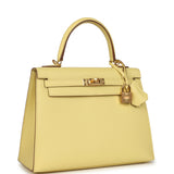 Hermes Kelly Sellier 25 Jaune Poussin Epsom Gold Hardware - Thumbnail View 2