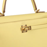 Hermes Kelly Sellier 25 Jaune Poussin Epsom Gold Hardware - Thumbnail View 7