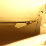 Hermes Kelly Sellier 25 Jaune Poussin Epsom Gold Hardware - Thumbnail View 9