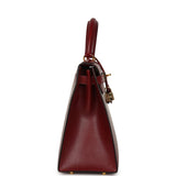 Vintage Hermes Kelly Sellier 28 Rouge H Box Gold Hardware - Thumbnail View 3