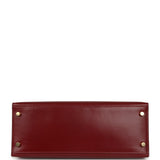 Vintage Hermes Kelly Sellier 28 Rouge H Box Gold Hardware - Thumbnail View 6