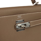 Pre-owned Hermes Kelly Retourne 28 Etoupe Togo Palladium Hardware - Thumbnail View 7