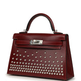 Hermes Kelly Sellier 20 Clouté Rouge H Box Palladium Hardware - Thumbnail View 5