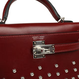 Hermes Kelly Sellier 20 Clouté Rouge H Box Palladium Hardware - Thumbnail View 7