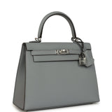 Hermes Kelly Sellier 25 Gris Pantin Epsom Palladium Hardware - Thumbnail View 2